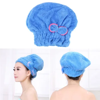 

Bath Accessories Bathroom Hats Wrapped Towels Quickly Dry Hair Hat Home Textile Microfiber
