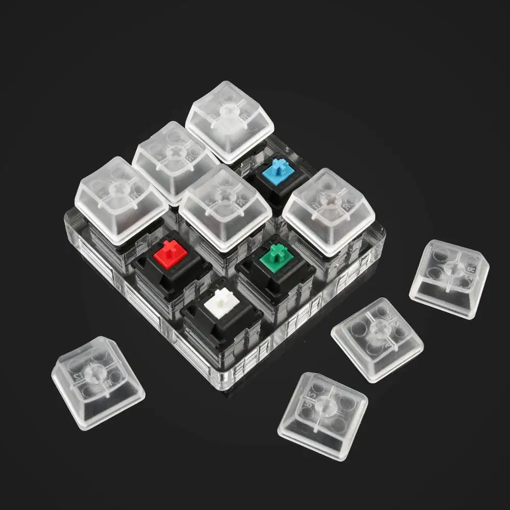 

LTC Mechanical Keyboard Switch Tester Kit Major 4/9 Cherry MX Switches Transparent Keyboard Keycap Red Blue Brown Black White