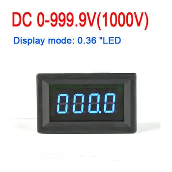 

DYKB 0-1000V DC Voltmeter 4 bit High precision High voltage Digital LED display Volt indication Monitor Meter 5V 12V Battery