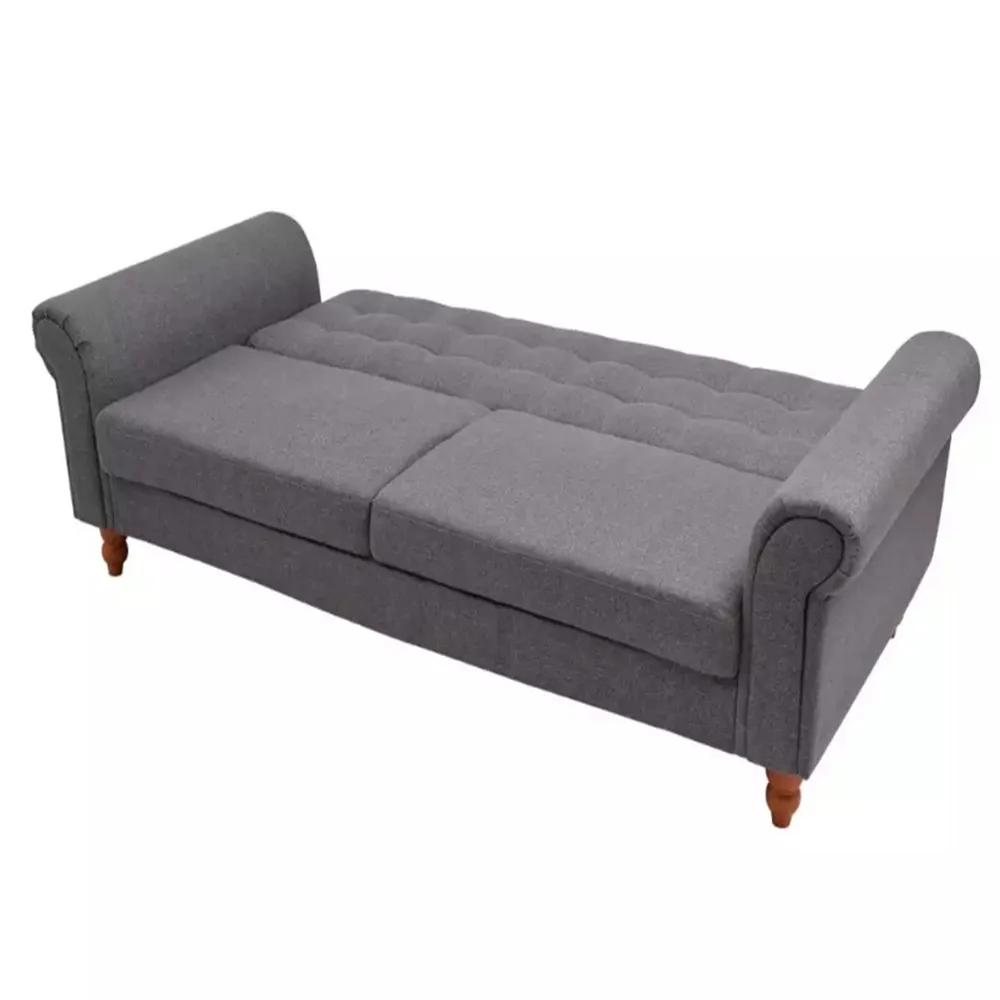 VidaXL Gray Color Sofa Bed Adjustablle Backrest Cozy Seat Elegant And Timeless Living Room Bed Room Sofas Home Decor 243924