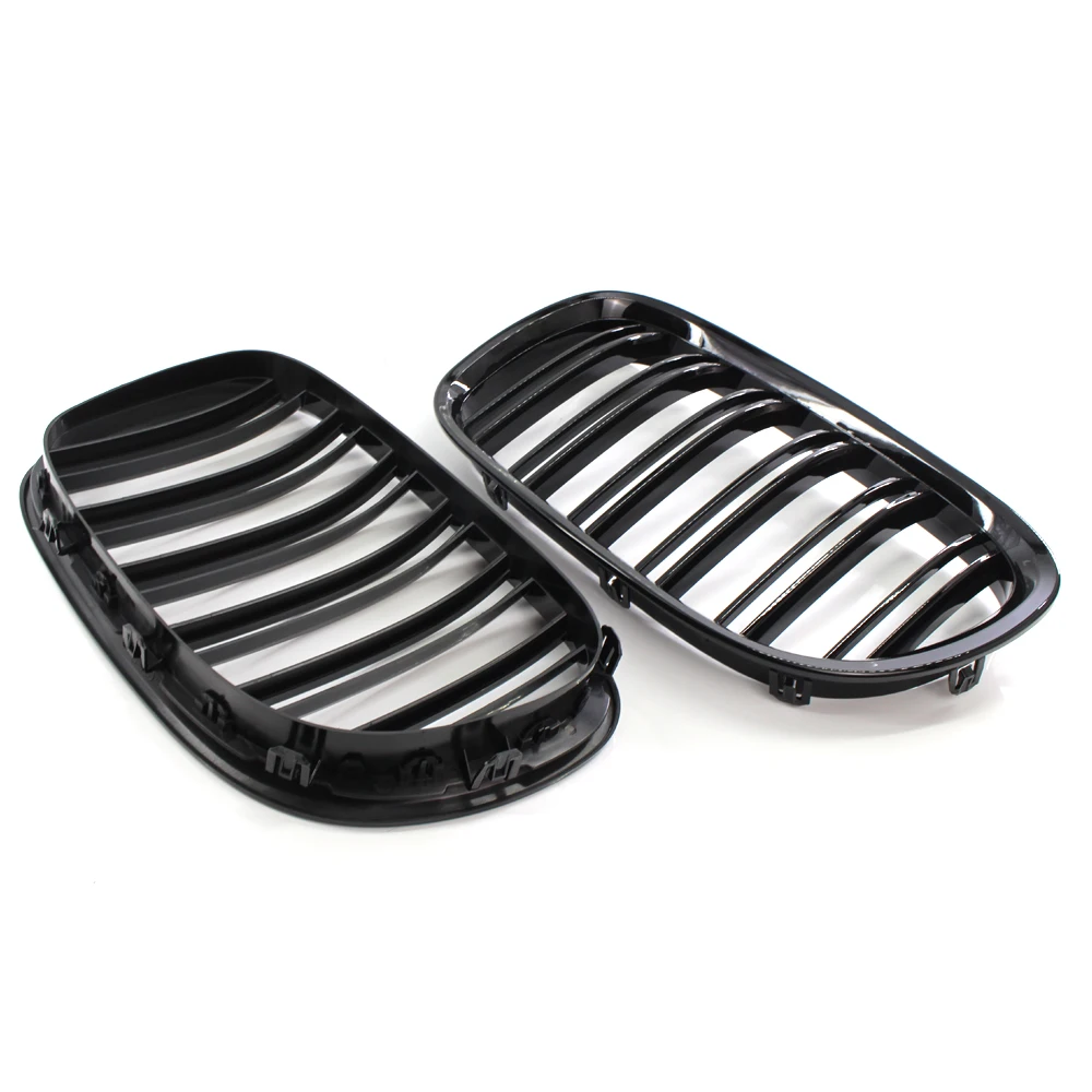 Для BMW 7 серии F01 F02 730LI 740L 2009 2015 двойная решетка гриль глянцевая черная