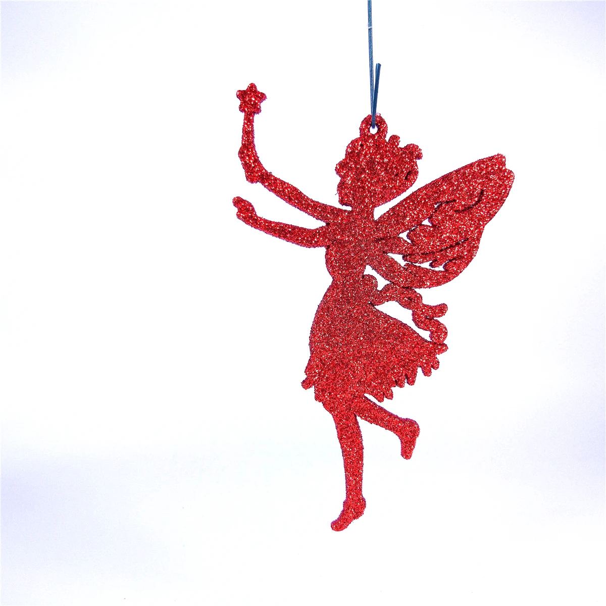 

6pcs/Lot 16cm Big Flower Fairy Glitter Powder Christmas Tree Ornaments Party Home Decor Navidad Decoration Gift Festival Topper