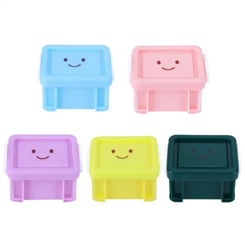 

Popular Mini Table Storage Box Plastic Earrings & Rings Cosmetics Display Storage Box Small Things Anti-lost Desk Oragnizer Case