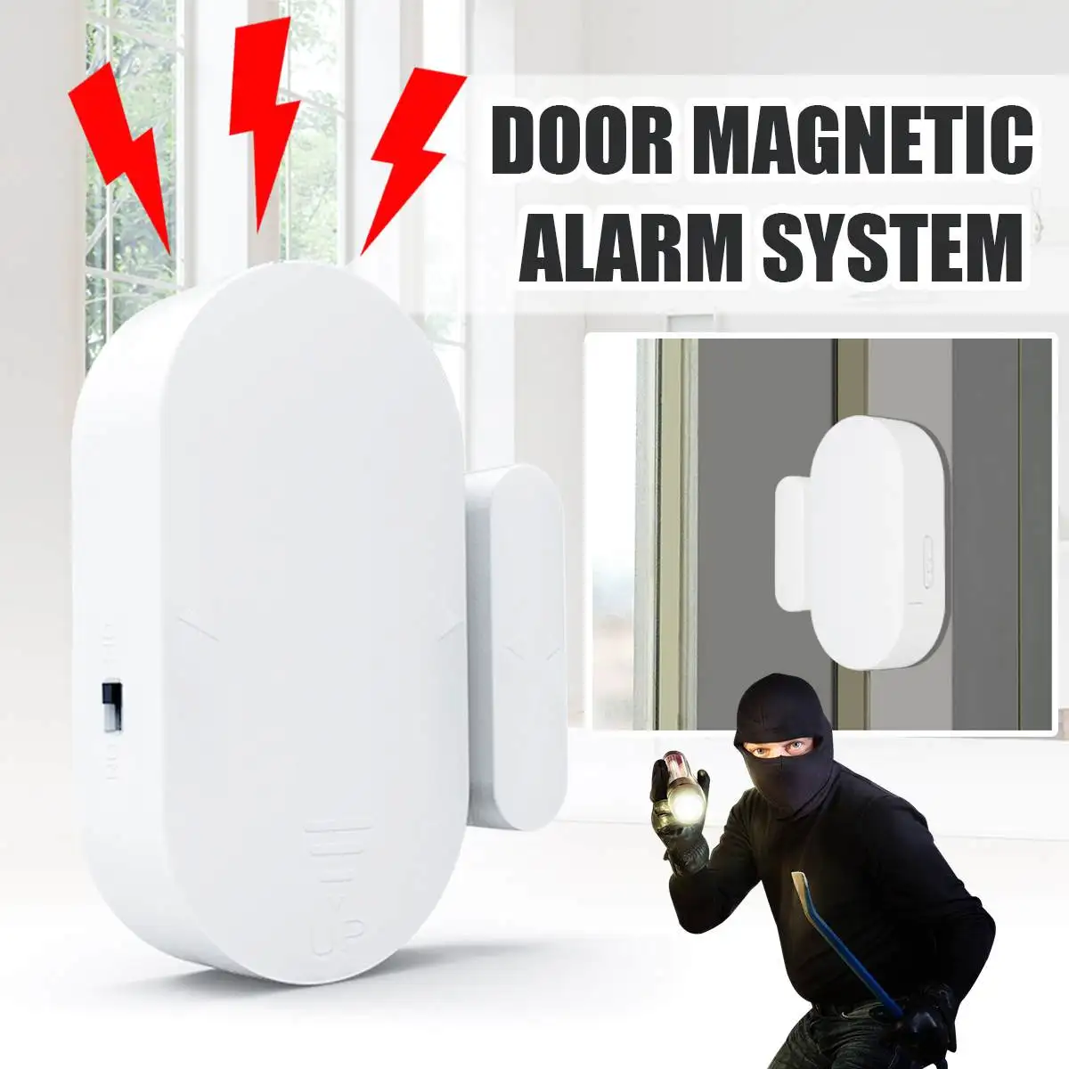 

120DB Wireless Home Entry Burglar Window Door Sensor Loud Sound Alarm Alarm Magnetic Sensor Window Door Security System Device