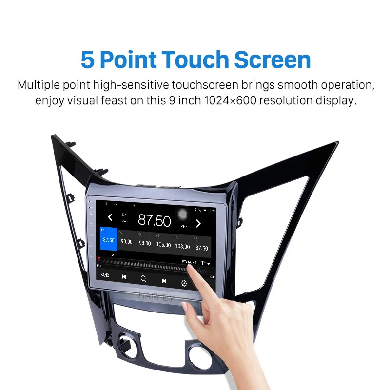 Discount Harfey Car GPS Navigation Radio Multimedia Player For 2011 2012 2013 2014 2015 HYUNDAI Sonata i40 i45 With Quad-core Bluetooth 2