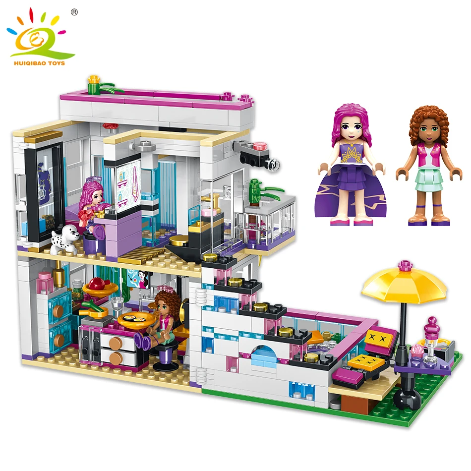 Skup Tanie 760pcs Pop Star Livi 039s House Building Block