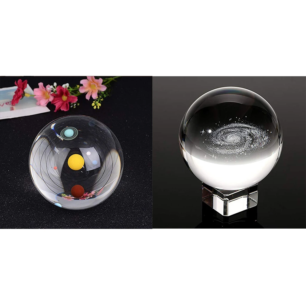 

3.15inch Solar System & Galaxy Crystal Ball Astronomical Model School Learning Educational Toys for Kids Students