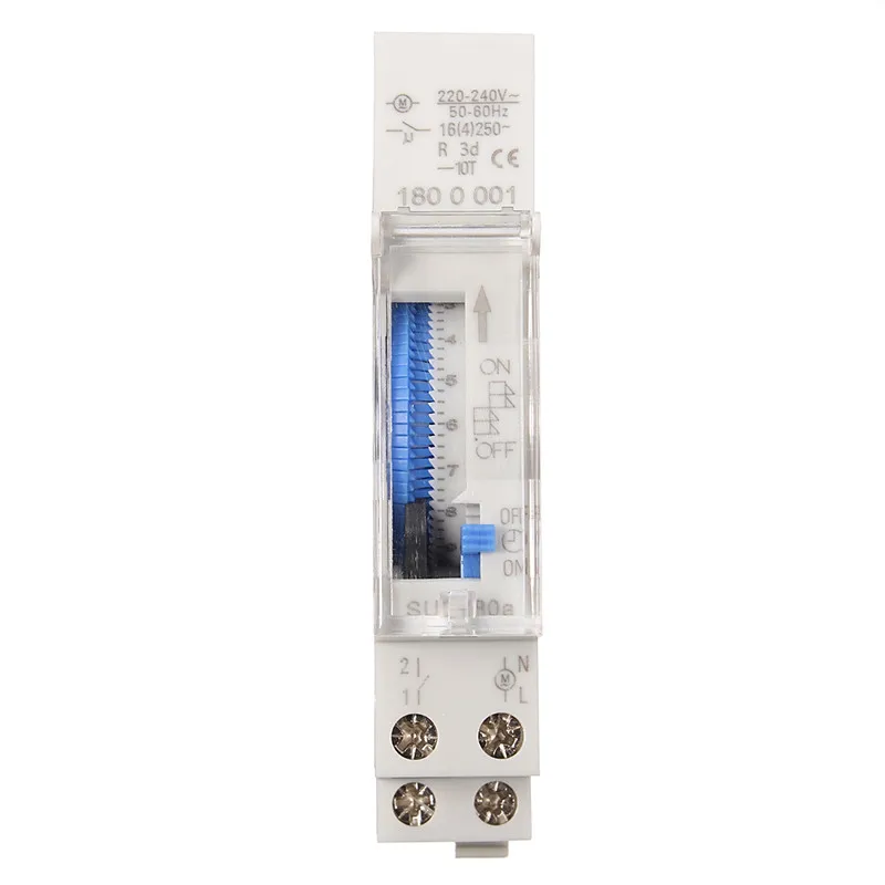 

SUL180a 15 Minutes Mechanical Timer 24 Hours timer Switch Programmable Din Rail Timers Measurement Analysis Instruments New
