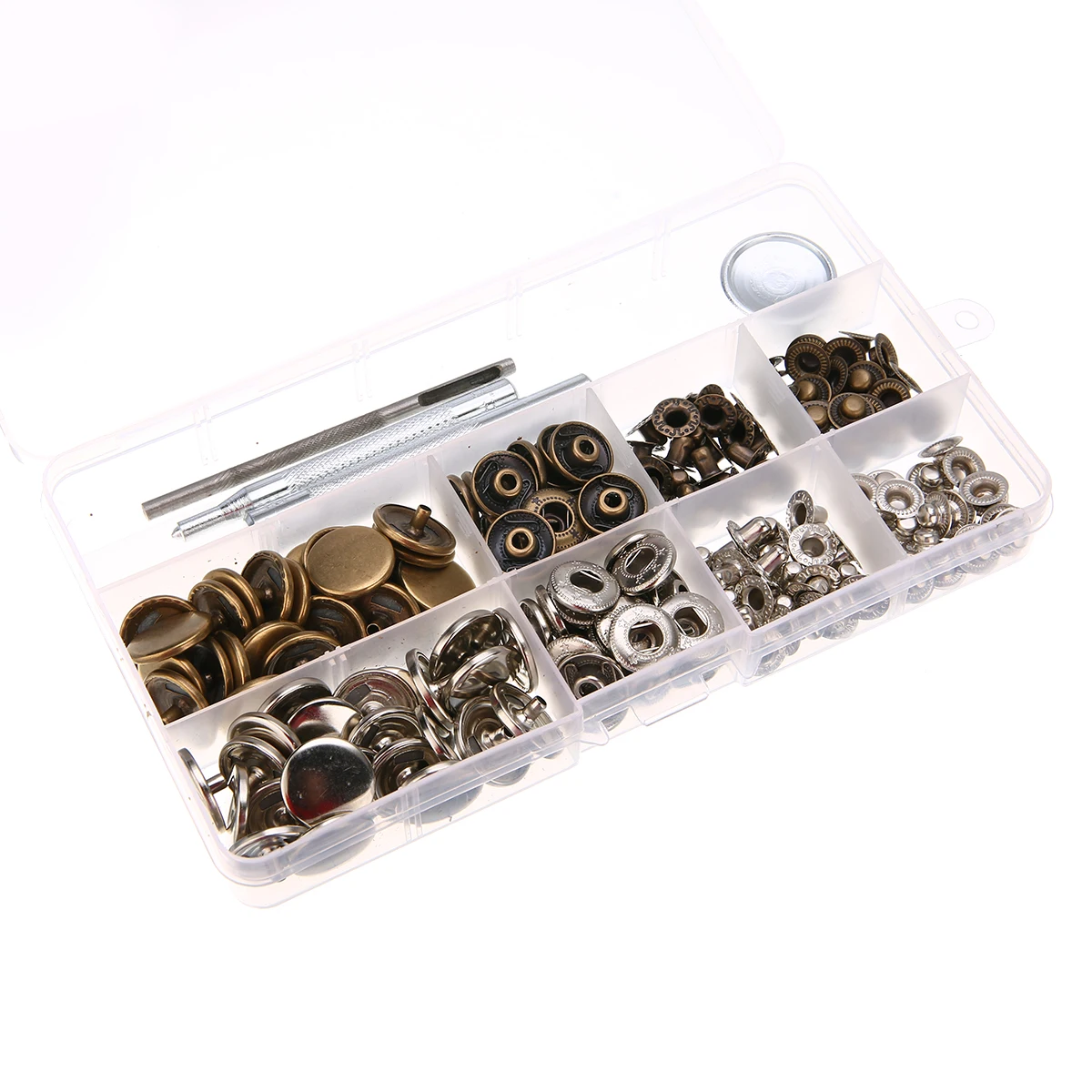 

17mm Snap Buttons Fasteners Metal Press Stud Snap Fasteners Sewing Tool for Leather Craft