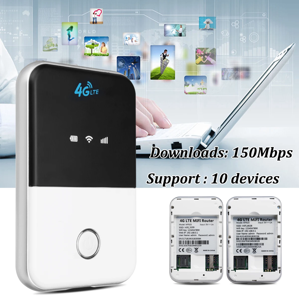 

MF903/MF905 4G Wifi Router router 3G 4G Lte Wireless Portable Pockets wifi Mobile Hotspot Car Wi-fi Router With Sim Card Slot