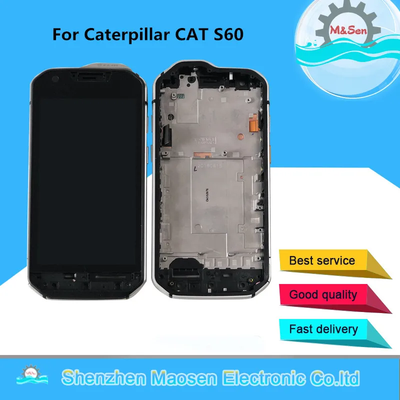 Дешево Оригинальный M Sen для гусеницы CAT S60 ЖК экран дисплей для гусеницы CAT S60 сенсорная стеклянная панель дигитайзер экран с рамкой