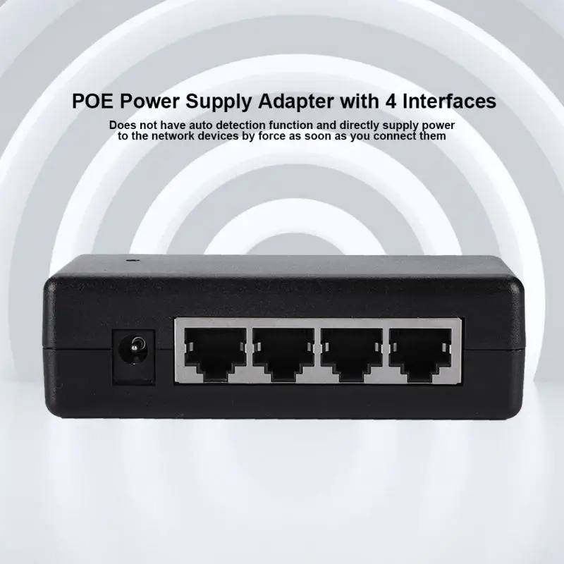 DC12V 48V 4 портовый адаптер питания PoE Ethernet блок инжектор для IP камеры|Коробки