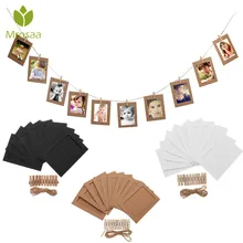 10 шт. 5 дюймов DIY Современная комбинированная настенная фоторамка Висячие Настенные Фотографии Фотоальбом украшения бумажные рамки с веревочными зажимами