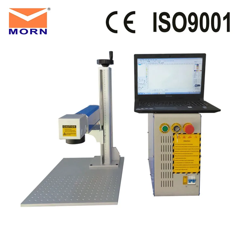  20w Fiber Laser Marking Machine Portable Style Fiber Engraver with Computer and 2D Worktable