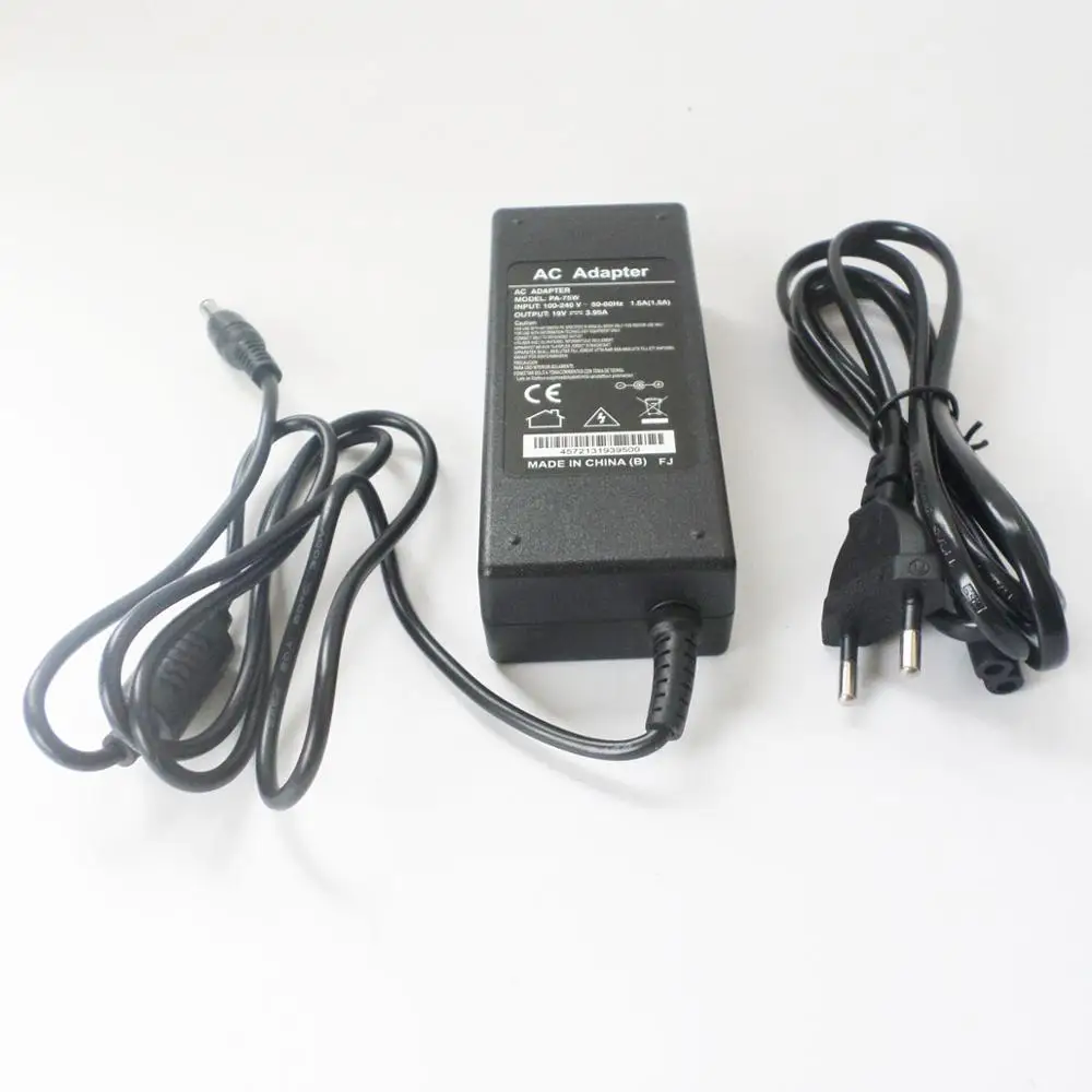 

AC Adapter Battery Charger For Toshiba L850D-BT2N22 L850D-ST2NX1 R630-105,R630-10K R630-12G M100 M30X 1982 19V 3.95A Power Cord