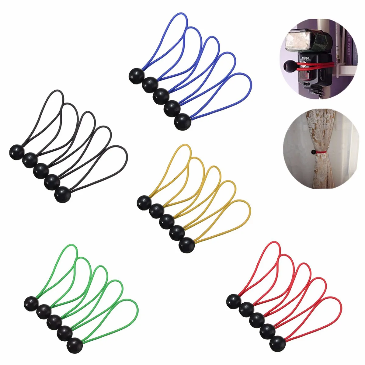 10 Pcs Tied Rope Outdoor High quality Rubber Tents Attach ropes Camping