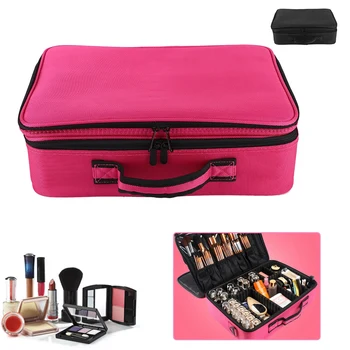 

3 Layers Bags Cosmetic Organizer Artist Makeup Case with Shoulder Strap Storage Container Tattoo Accesories