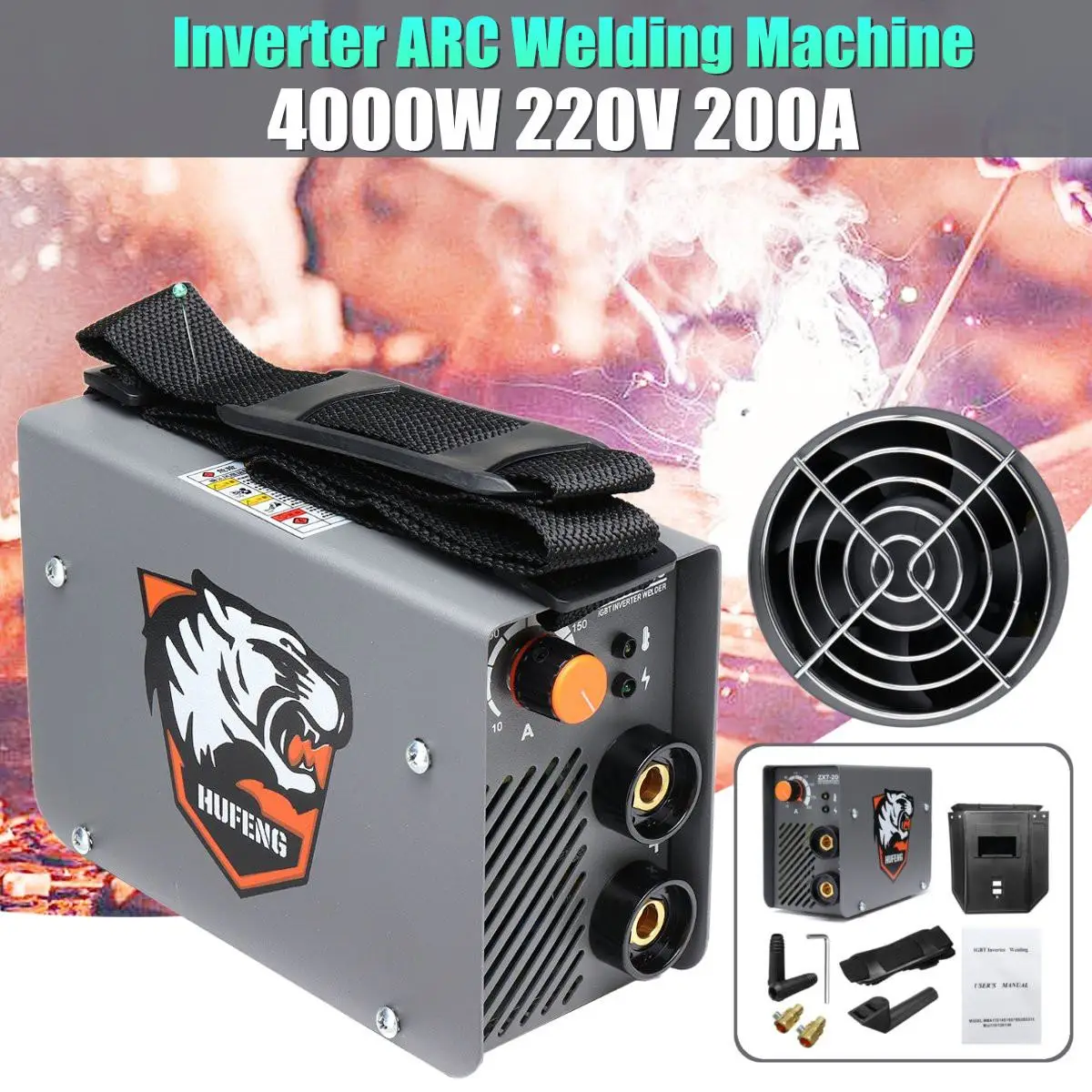 

220V ZX7-200 4KW Electric Welding Machine MMA/ARC STICK 10-200A Inverter IGBT DC Welders With Hand-held Mask