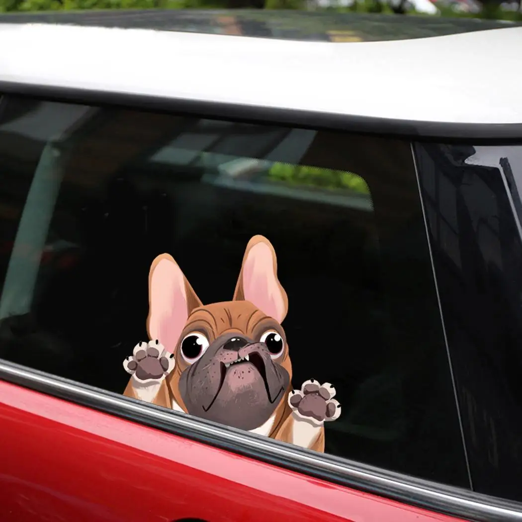

Sailnovo 22 x 16cm Cute Car Stickers Cartoon Dog Pattern Car Window Stickers Vehicle Decals Auto Paster Car Styling Decoration
