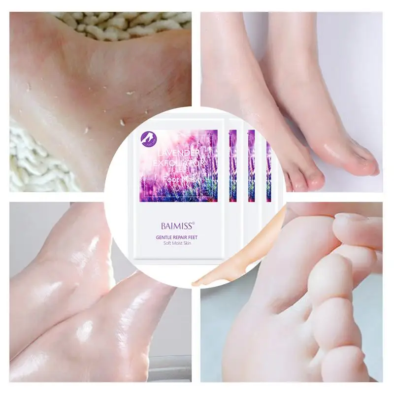 

1 Bag=2 PCS Peeling Exfoliating Foot Mask Feet Mask Remove Dead Skin Cuticles Heel Foot Care Pedicure Socks High Quality 40