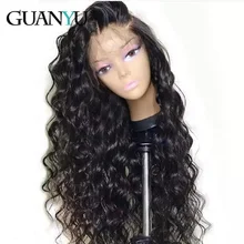 Вьющиеся 13*4 парики на шнурках спереди предварительно сорванные с волосами младенца бразильские волосы Remy человеческие волосы передние парики для черных женщин конец Свободные глубокие кудрявые