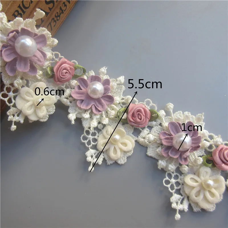 1 Yard Rose Flower Pearl Embroidered Lace Trim Ribbon Fabric Sewing Applique Supplies Craft For Costume Dress Hat Decoration lace fabric,lace ribbon,lace sewing supplies,lace sewing accessories,lace decoration,lace accessories,lace garment accessories