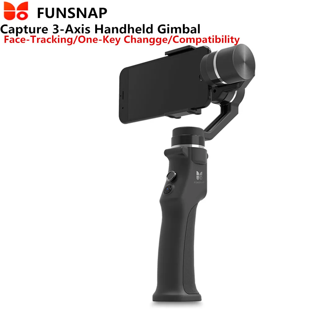 

Original Funsnap Capture 3 Axis Handheld Gimbal Stabilizer For Smartphone Iphone GoPro 6 SJcam XiaoYi 4k Camera