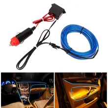 3 метра Автомобильный светодиодный холодный светильник s 12V декоративный светильник для интерьера гибкие неоновые светодиодные лампы для автомобиля декоративные лампы для автомобиля