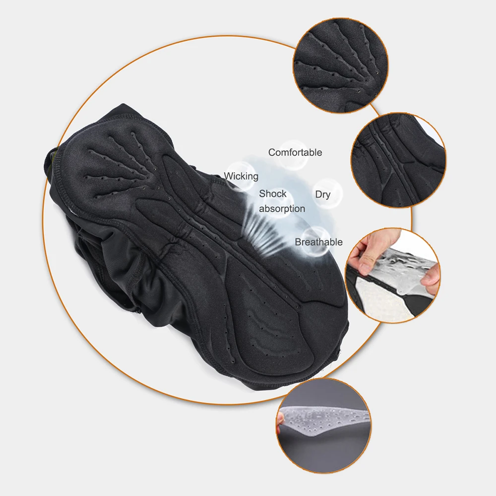 Cycling Bib Trousers Autumn Winter Thermal 3D Gel Padded Cycling Bib Pants Mountain Bike Pants Bicycle Tights