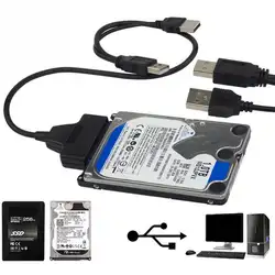 USB2.0 до 2,5 дюйма Sata внешний 48 см/18,9 дюйма Жесткий диск HDD Черный Кабель-адаптер 480 МБ/с. SATA интерфейс конвертер