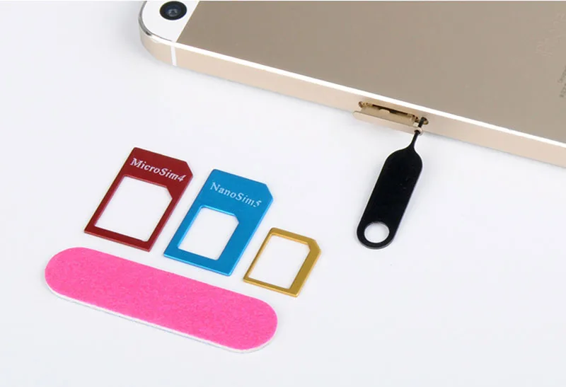 5 в 1 металлические Nano Micro SIM металлические стандартные адаптеры адаптер конвертер слот для карт sim-карта для samsung iPhone huawei LG