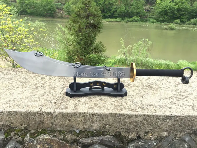 Китайская традиция KungFu 6 * кольца Broadsword Dao острый меч лезвие из высокоуглеродистой