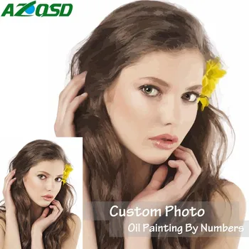 

AZQSD Photo Customized DIY Oil Paint Paintings By Numbers Picture Drawing By Numbers Canvas Coloring By Numbers Acrylic