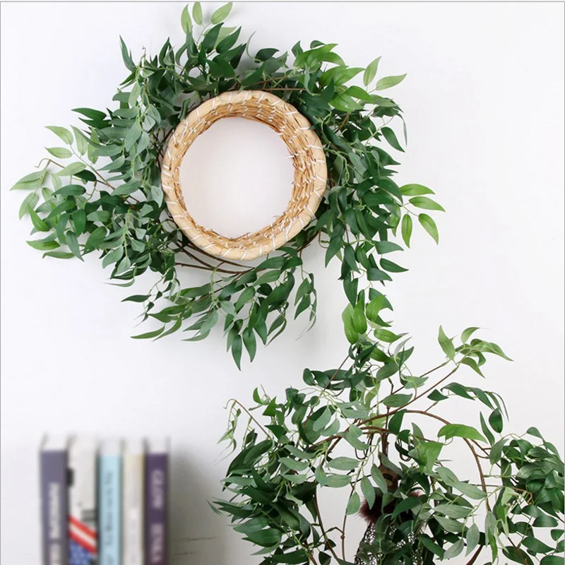 

1.7m Artificial Willow Leaves Vine Leaf Garland Plants Vine Fake Foliage Flowers Home Decor Plastic Artificial Flower Rattan Str