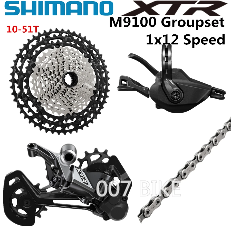 Buitenboordmotor Genre Absoluut Shimano Deore Xtr M9100 Groupset Mountain Bike 1x12-speed Rd Sl Cs Cn M9100  Rear Derailleur Xtr Shift Cassette 10-45t 10-51t - Bicycle Derailleur -  AliExpress