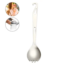 Многофункциональный Кемпинг альпинизмом Ложка Вилка для бутылок мини портативная плита столовые приборы, ложка, вилка для Кухня гаджеты