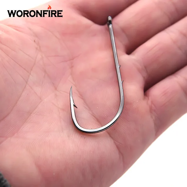Long Shank Hooks For Fishing 50pcs/bag 16/0 High Carbon Steel Sharp