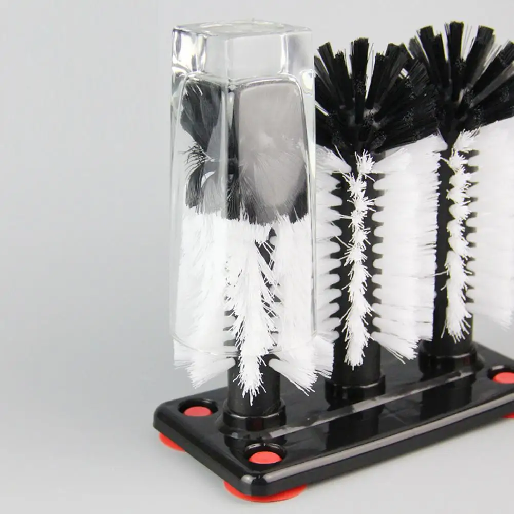 Cleaning Triple Brush Glass Washer Convenience Prevent Breaking Wine