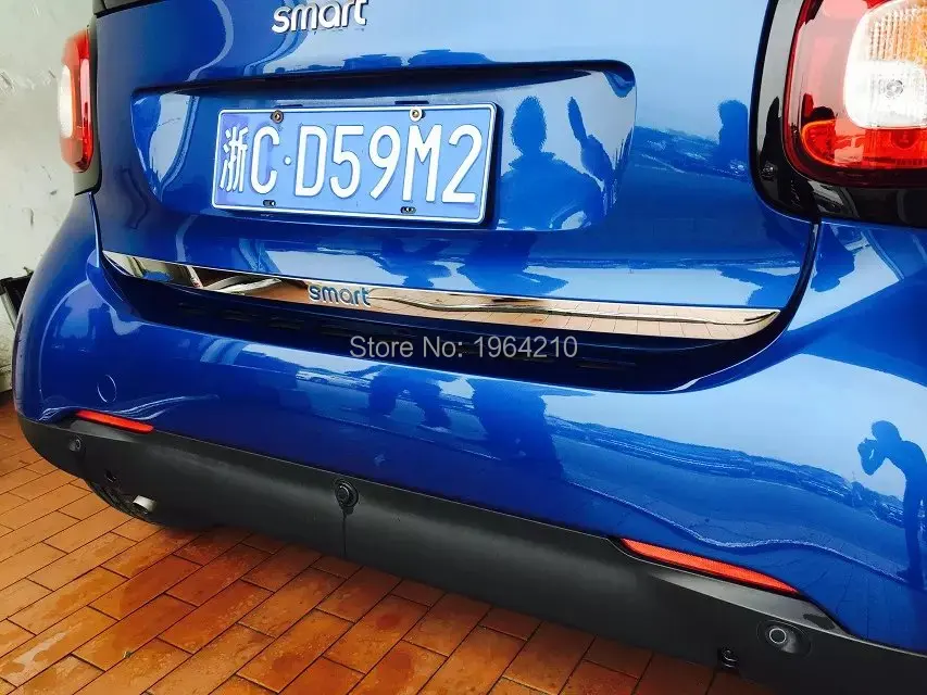 

Stainless Steel Rear Trunk Lid Below Cover Trim Molding Garnish Sticker Car Styling For Benz Smart Fortwo Forfour 453 2015-2018