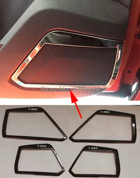 

for 2017 2018 2019 VW T-roc Troc LHD INTERIRO DOOR STEREO SPEAKER COLLAR COVER TRIM SURROUND BEZEL MATTE