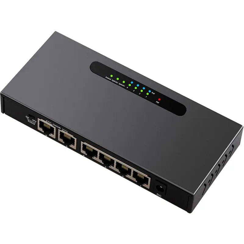 Diewu 6 Порты и разъёмы Poe коммутатор Gigabit Ethernet сетевой коммутатор Gigabit 10/100/1000 Мбит сетевой концентратор 4 Порты и разъёмы Poe Мощность выключатель инъектор для Ip Камера(ЕС Plu