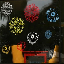 Оконная наклейка фейерверк Съемная Водонепроницаемая наклейка на окно наклейка на стену для украшения дома