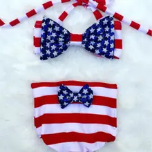 Милое летнее платье для новорожденных девочек в полоску летний купальник с бантиком; бикини; танкини; костюм Купальники комплект из 2 предметов