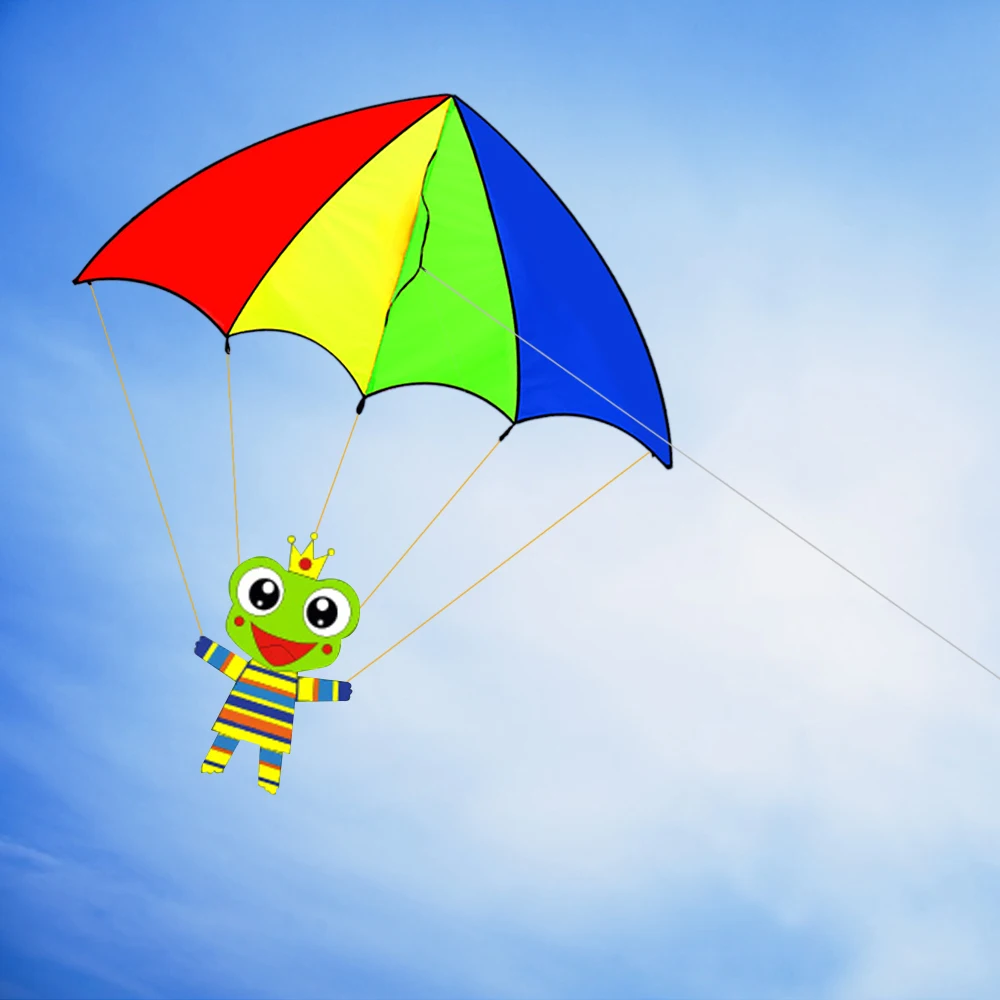 Красочный мультфильм парашют воздушный змей с одним леером воздушный змей с 30 м Летающая линия открытый пляжный сад для детей взрослых