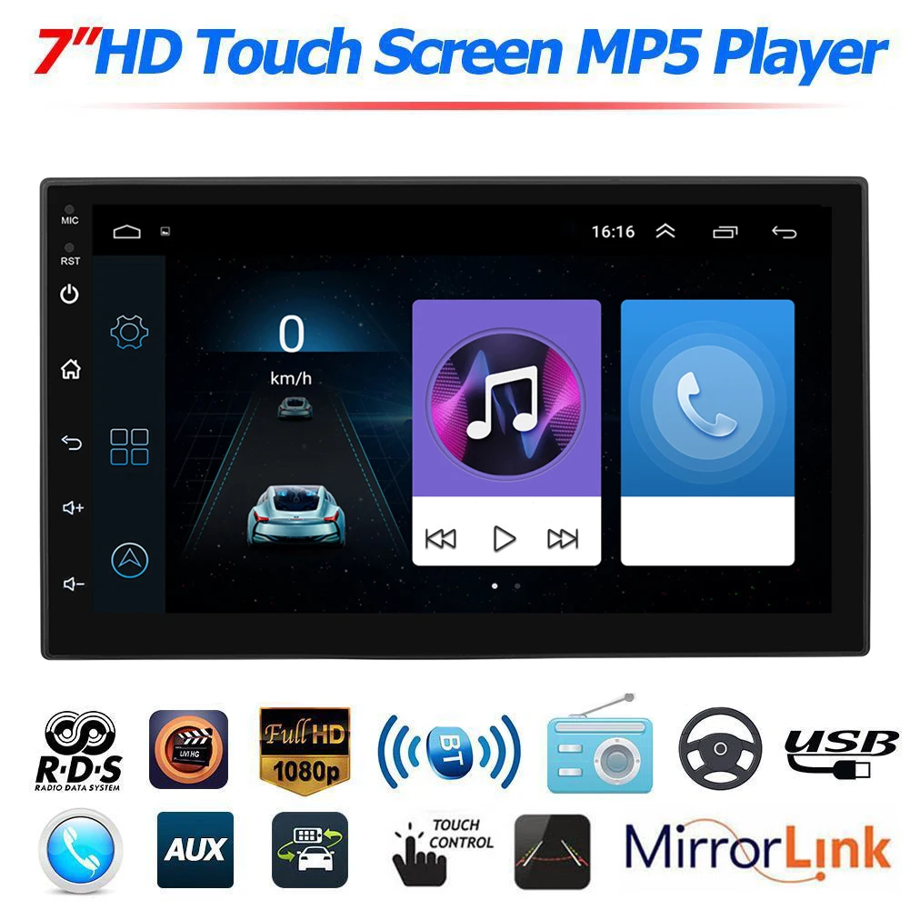 1pc 7 Inch Car Player Premium Bluetooth Touch Screen HD Navigator MP5 GPS Navigation Medio 1080P Video Radio | Автомобили и