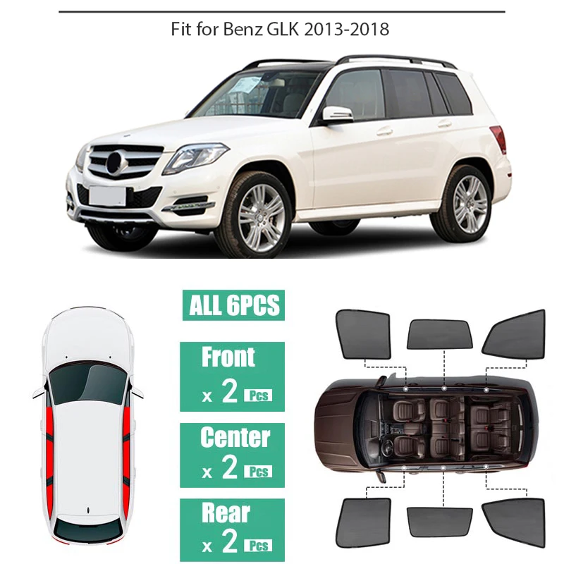 Магнитный солнцезащитный козырек для Mercedes Benz GLK 300 200 260 2013 2018|Занавески боковых