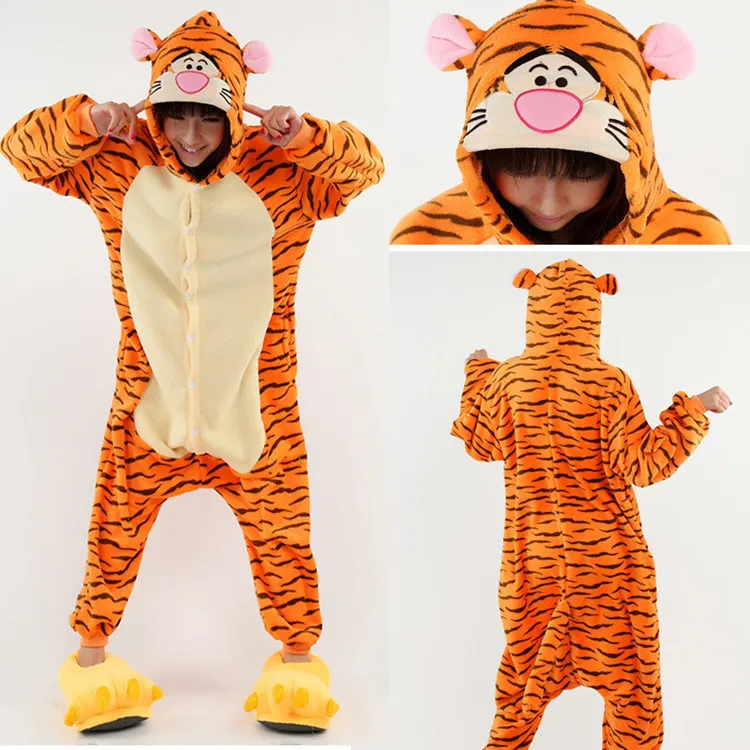 

2019 Winter Animal Pajamas Stitch Unicornio Sleepwear Pink Unicorn Sets Kigurumi Women Men Unisex Adult Flannel Panda Nightie
