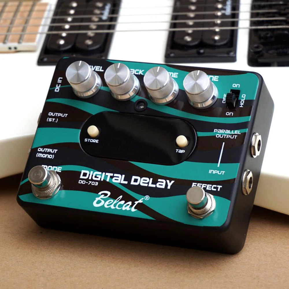 

Belcat DIGITALL DELAY Guitar Effect Pedal Tone Time Level F.Back Control Mono Parallel Stereo Output Store10 Setting Value