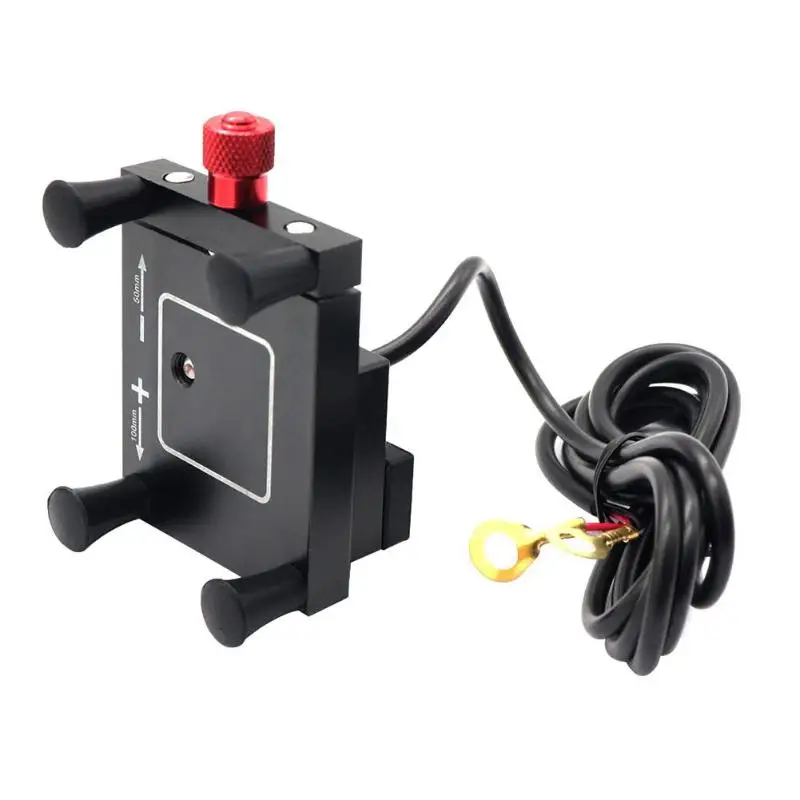 

VODOOL Aluminum Alloy Motorcycle Bicycle Phone Holder With USB Charger Motor Bike Handlebar Mount Mobile Phone GPS Bracket Stand