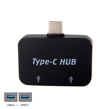 

10pcs/lot Thunderbolt 3 Type-C USB-C OTG to Dual Ports USB 2.0 Hub for Laptop & Phone & Tablet
